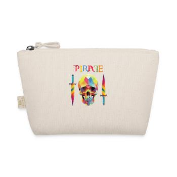 Pirate - Low Poly Skull - Organic Pouch - nature - Front