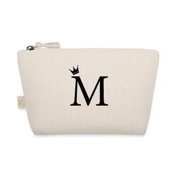 M-Monogramm-Krone - Bio-Täschchen - Natur - Vorne
