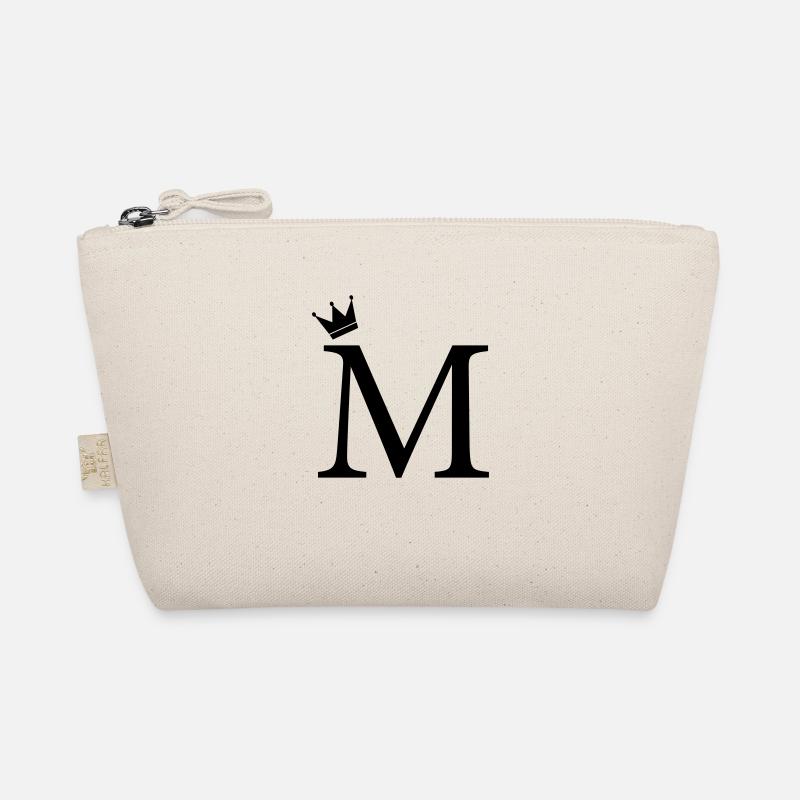 M-Monogramm-Krone - Bio-Täschchen - Natur