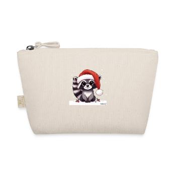 Raccoon Christmas - Organic Pouch - nature - Front