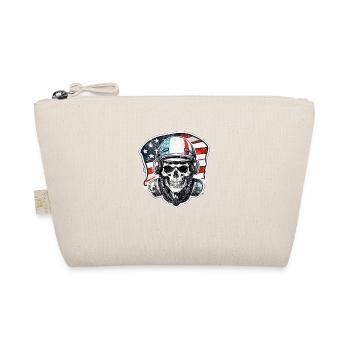 moto style retro - crane et squelette - Trousse biologique - nature - Devant