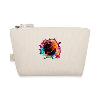 Basketball in Flash Art Design for Sports Fans - Organic Pouch - nature - Front
