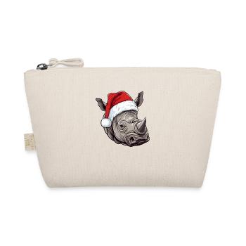 Rhinoceros Head Christmas Christmas - Organic Pouch - nature - Front