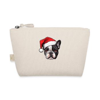Bouledogue Français tête de chien Noël - Trousse biologique - nature - Devant
