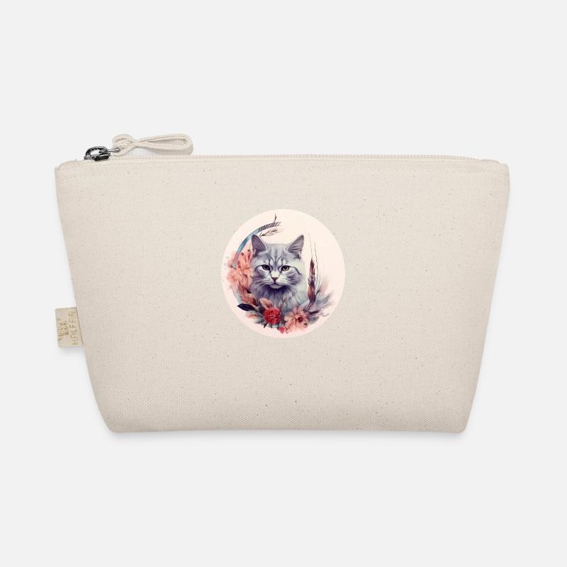 Britisch Kurzhaar Katze Boho Element, Katzen Bio-Täschchen