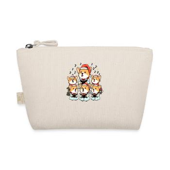 Corgi Carolers Noël chien chanteur Choir Robes - Trousse biologique - nature - Devant