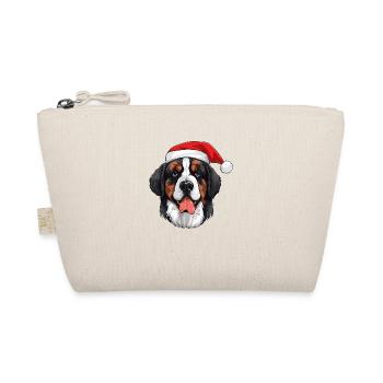 Tête de Noël de chien Saint Bernand - Trousse biologique - nature - Devant