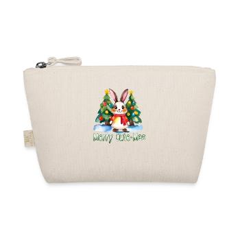 Fröhlicher süßer Mas-Hase - Bio-Täschchen - Natur - Vorne