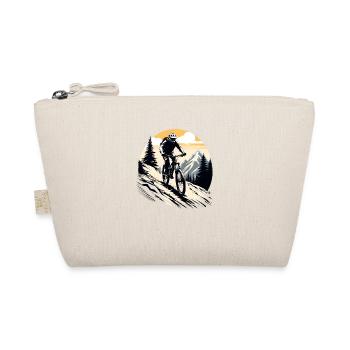 mountain biker, bicycle, mountains, outdoor, sport - Organic Pouch - nature - Front