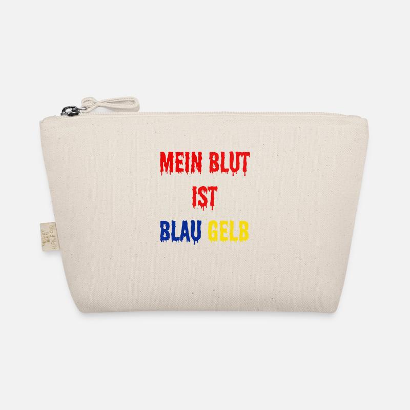 Bllau Gelb Sport Fan - Bio-Täschchen - Natur