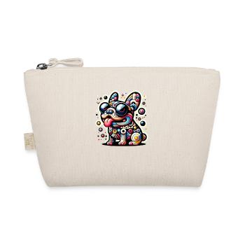 Frenchie bunt - Bio-Täschchen - Natur - Vorne
