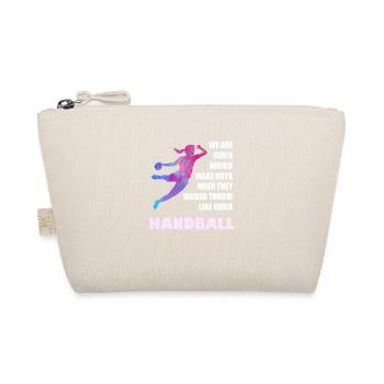 Frauen und Mädchen Handball Geschenkidee - Bio-Täschchen - Natur - Vorne