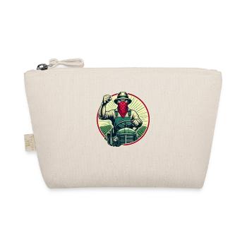 Stikers Farmer on Original Vintage Tractor - Organic Pouch - nature - Front