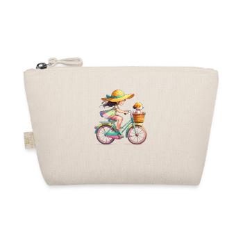 Fille sur le vélo - Trousse biologique - nature - Devant