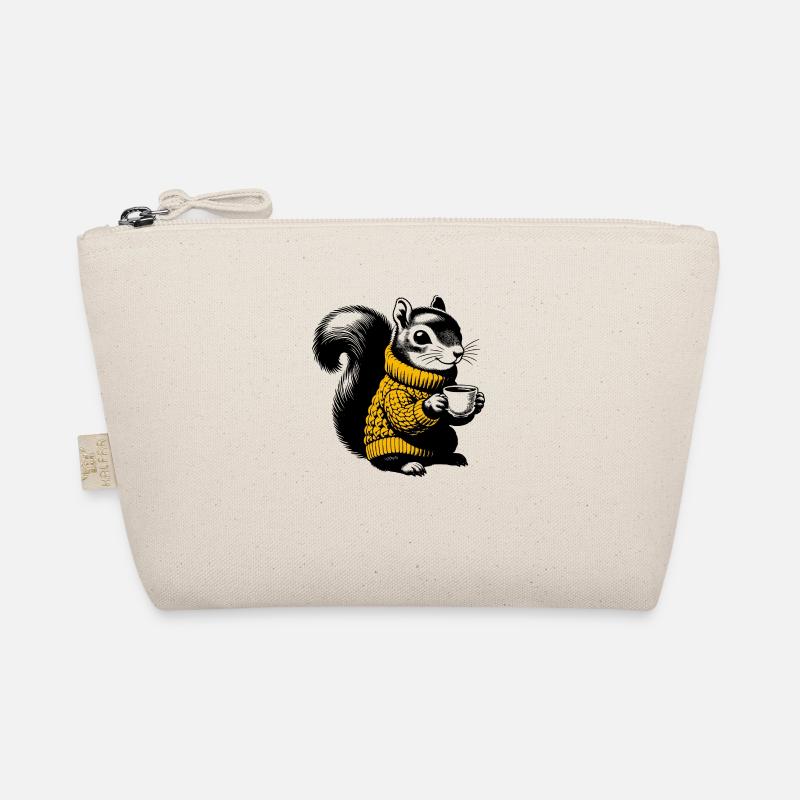 Eichhörnchen im Rollkragenpullover Bio-Täschchen