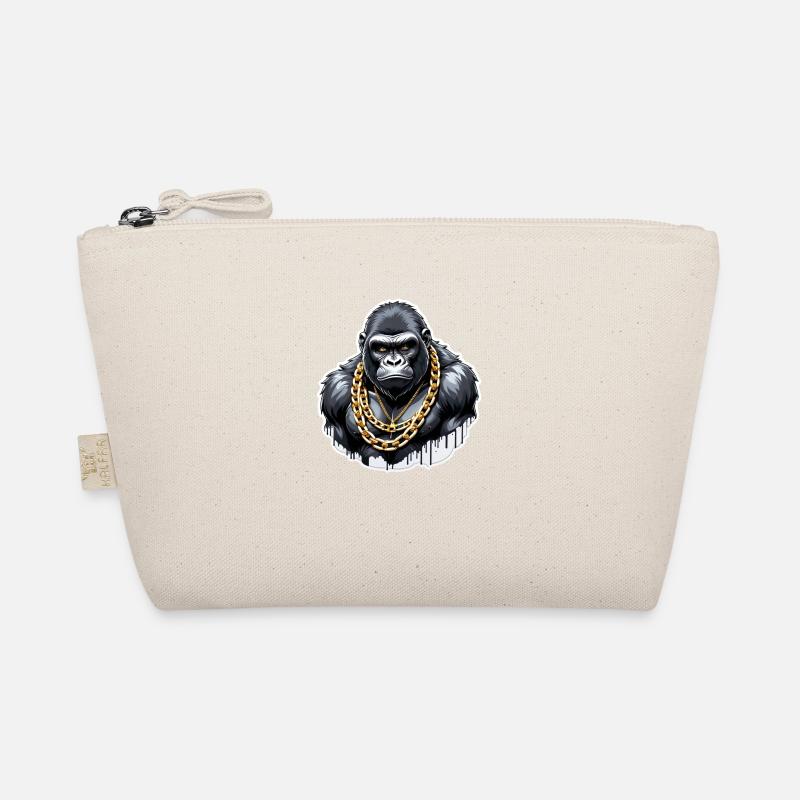 Gorilla mit Goldkette Bio-Täschchen