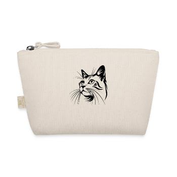 Cat, Cat Motif, Cat Face - Organic Pouch - nature - Front