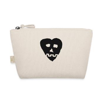 SkullHeart Logo Heart Black - Bio-Täschchen - Natur - Vorne
