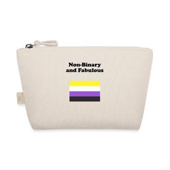 Non Binary and Fabulous - Organic Pouch - nature - Front