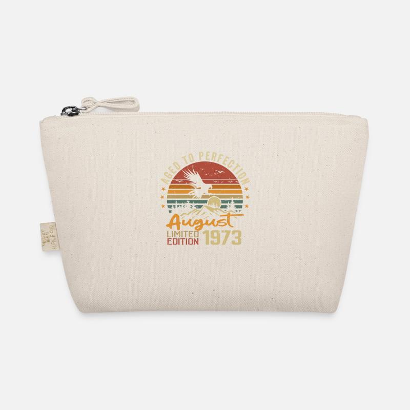 Vintage August 1973 Birthday Gift August 1973 Organic Pouch