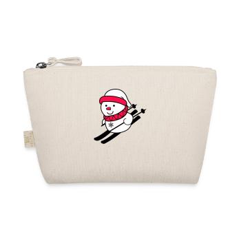 Skieur Bonhomme de neige 02 - Trousse biologique - nature - Devant