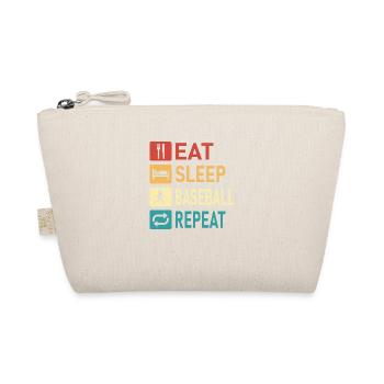 Eat Sleep Baseball Repeat Sport Fan Softball - Bio-Täschchen - Natur - Vorne