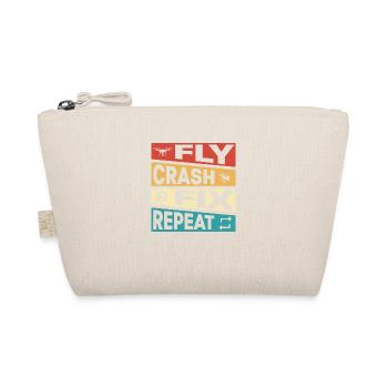 Fly Crash Fix Repeat RC Flight Drone Pilot - Organic Pouch - nature - Front