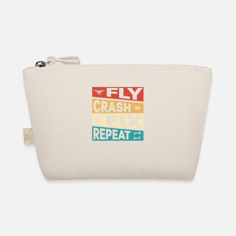 Fly Crash Fix Repeat RC Flight Drone Pilot Bio-Täschchen