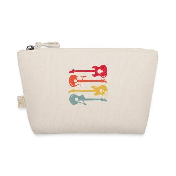 Vintage Guitar Pick Guitarist Gift - Organic Pouch - nature - Front