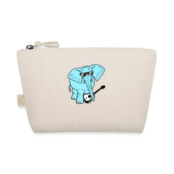 Elefant Spielt Gitarre Musik Party Band Gitarrist - Bio-Täschchen - Natur - Vorne