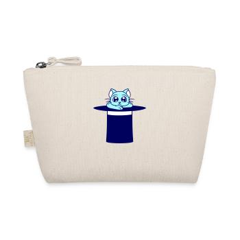 Magical Enchanted Top Hat Wizard Cat - Organic Pouch - nature - Front
