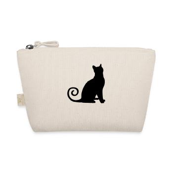 katze silhouette - Bio-Täschchen - Natur - Vorne