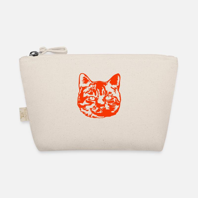 Pretty Cat Realistic Looking Head Face Organic Pouch