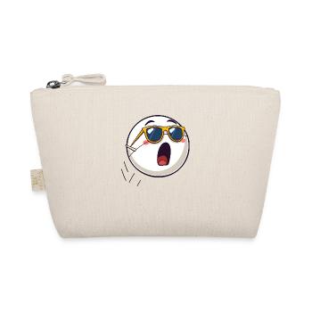 Anthropomorphized tennis Ball with Sunglasses - Organic Pouch - nature - Front