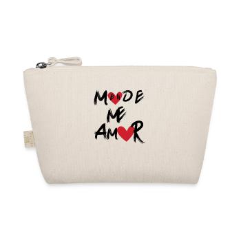 In Me Amor Mode_typographique in the shape of a heart - Organic Pouch - nature - Front