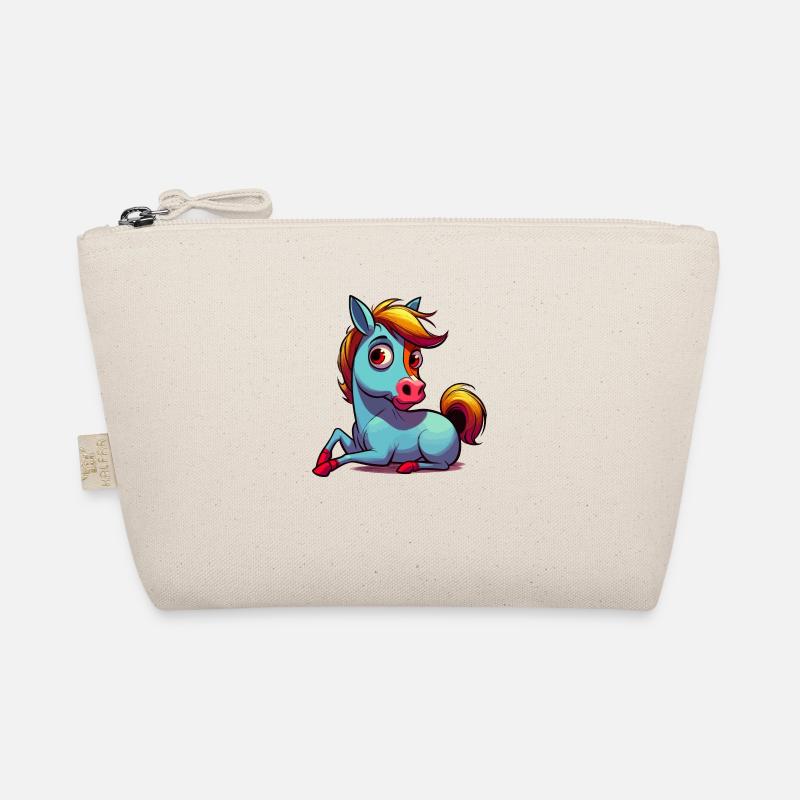Cheval de dessin animé coloré Trousse biologique