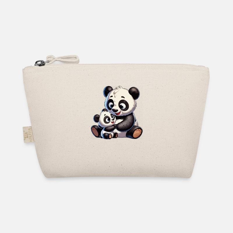 Panda-Mutter mit Kind Bio-Täschchen