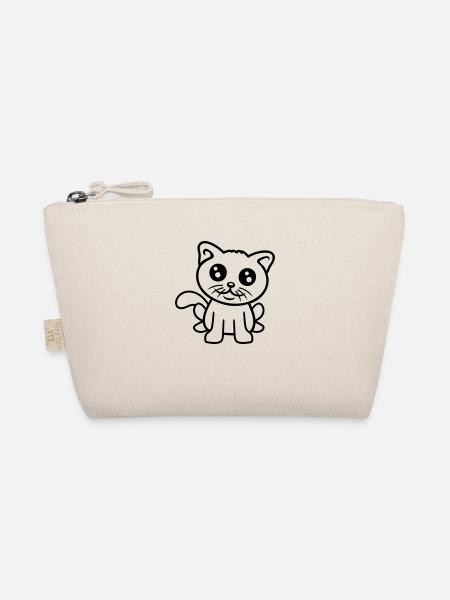 Cat Pet Cute Cute Kitten Friendly - Organic Pouch - nature - Front