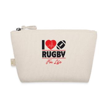 Rugby ist mein Leben,Geschenkidee - Bio-Täschchen - Natur - Vorne