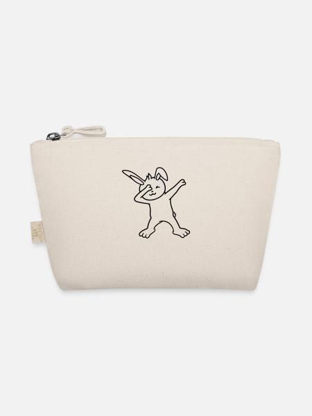 Bunny Dabbing Dab Dance Pose Dancing Party Celebrate - Organic Pouch - nature - Front