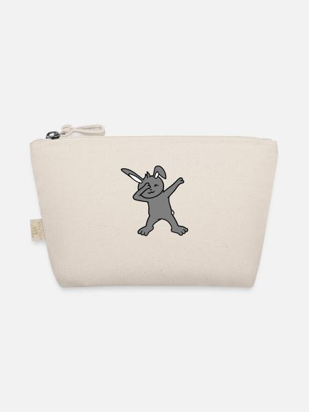 Bunny Dabbing Dab Dance Pose Dancing Party Celebrate - Organic Pouch - nature - Front