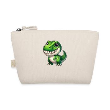 Mignon Dino T-Rex Dessin Animé Dents Montrer Sourire - Trousse biologique - nature - Devant