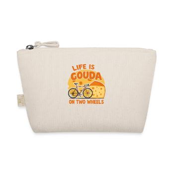 Life is Gouda on Two Wheels! - Organic Pouch - nature - Front
