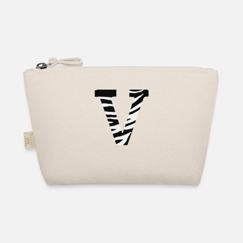 Buchstabe v zebra Bio-Täschchen