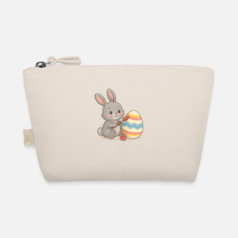 Easter Bunny Painted Egg – Cute Easter Design Organic Pouch