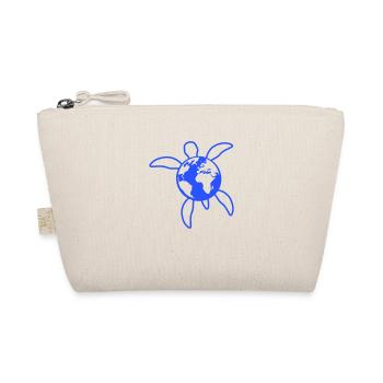 Water Turtle Earth Globe Planet Logo Icon - Organic Pouch - nature - Front