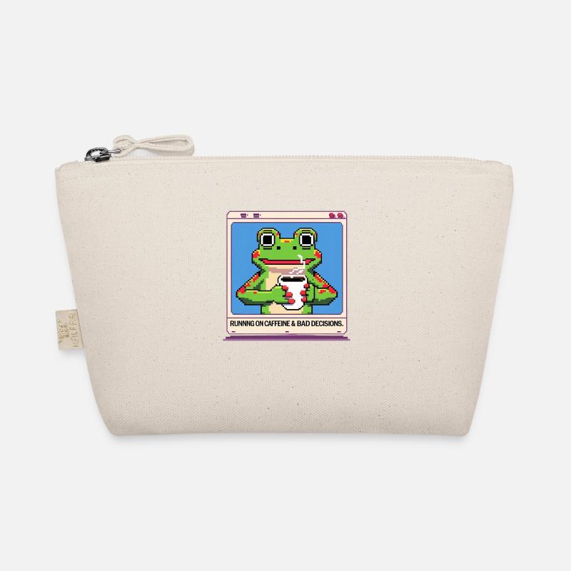 Courir avec de la caféine et de mauvaises décisions – Pixel Frog Trousse biologique