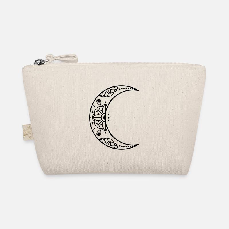 Crescent Moon Boho Minimalistische Illustration Bio-Täschchen
