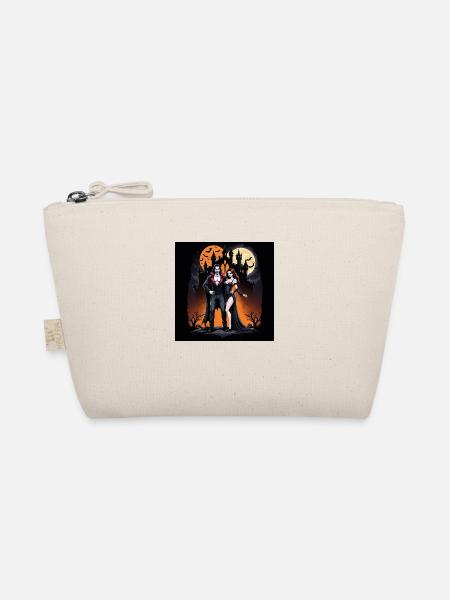 Vampire Couple Halloween Citrouille Chauve-souris Costume - Trousse biologique - nature - Devant