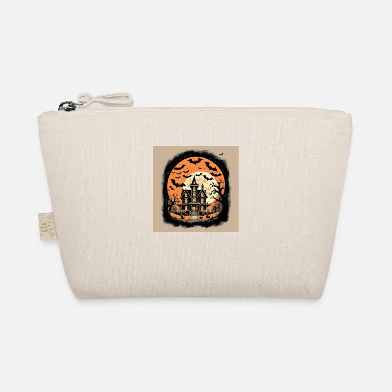 Ghost Castle Halloween Pumpkin Bat Organic Pouch